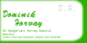 dominik horvay business card